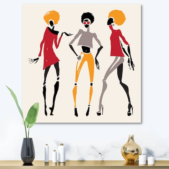 Designart - African American Women Silhouettes I